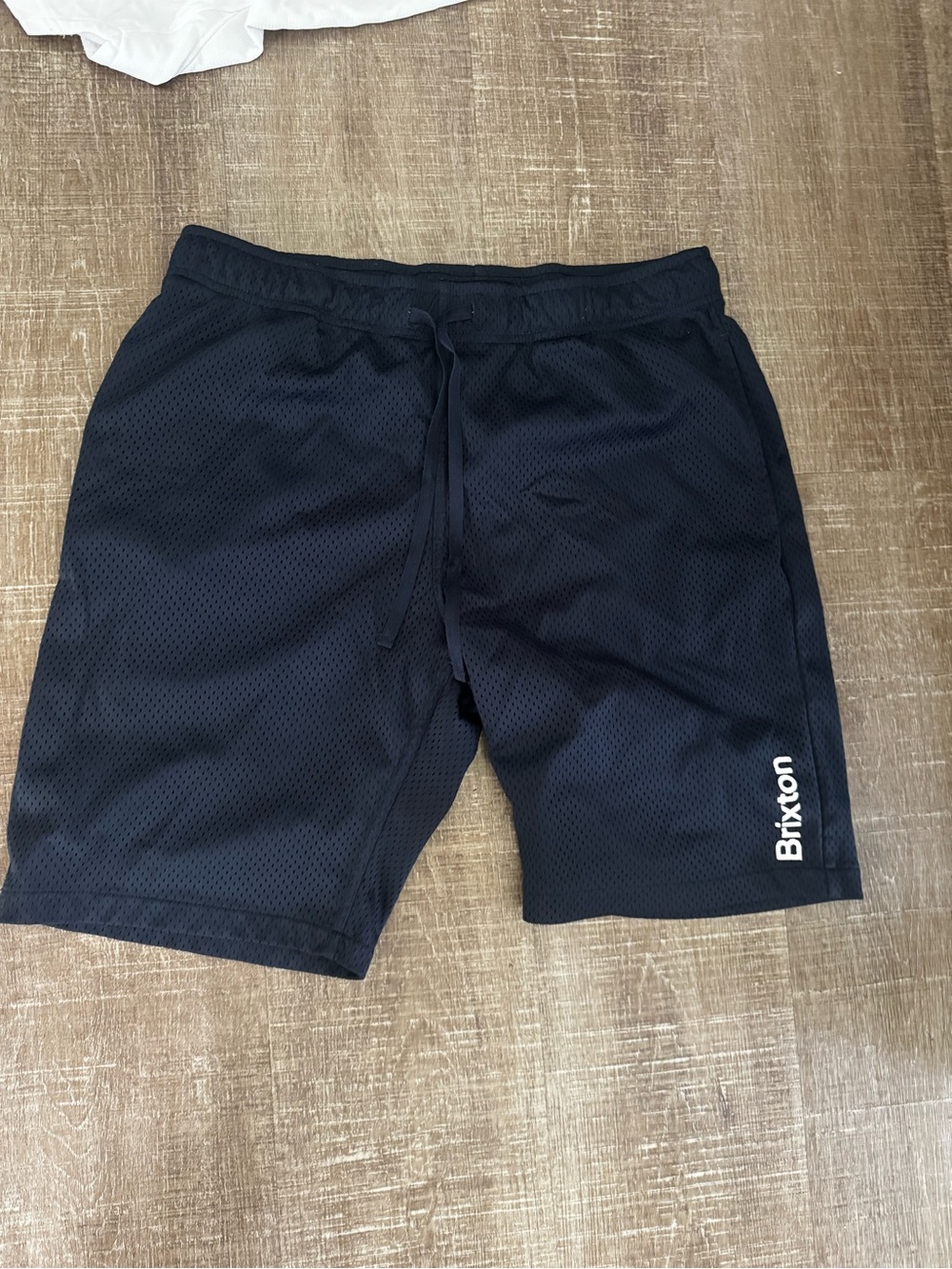 Brixton Black Mesh Athletic Shorts with Side Logo